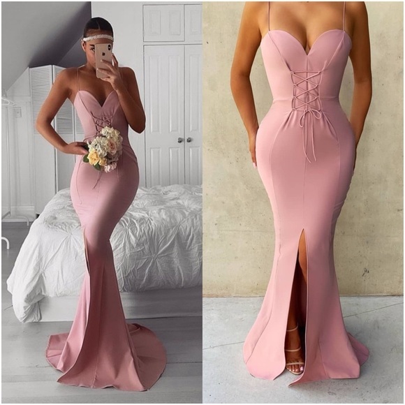 NOOKIE London Gown In Dusty Pink - Picture 1 of 7